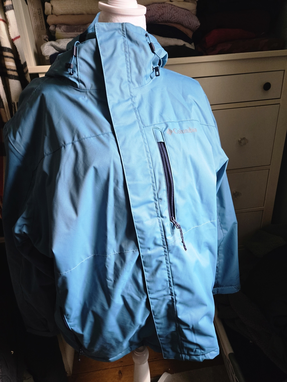 Columbia Women's Teal Winter Jacket With Omni-heat with Hood